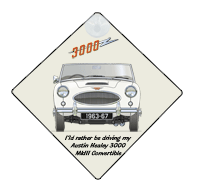 Austin Healey 3000 MkIII Convertible 1963-67 Car Window Hanging Sign
